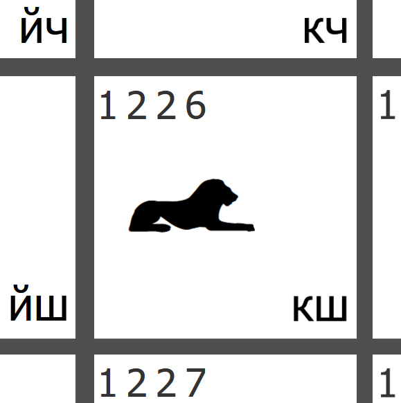 The unstylized KSH hieroglyph in the Clavis of Revelation table.